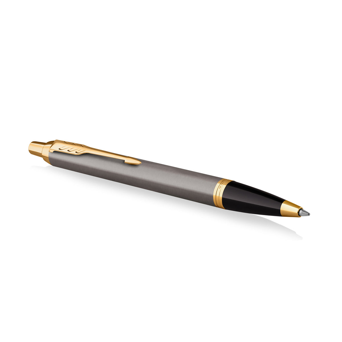 Parker IM Ballpoint Pen Grey Lacquer and Gold Trim Medium Tip