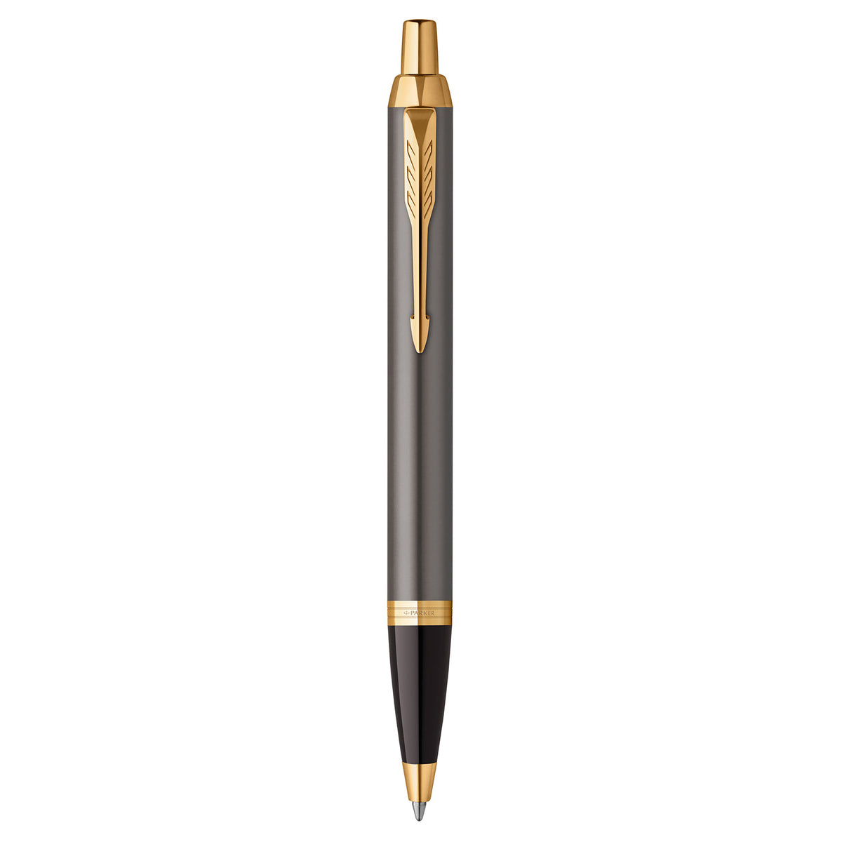 Parker IM Ballpoint Pen Grey Lacquer and Gold Trim Medium Tip