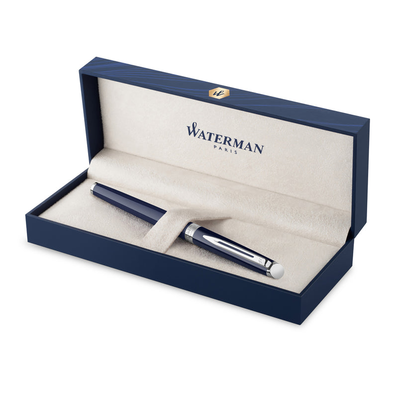 Waterman Hemisphere Blue Lacquer Chrome Trim Fountain Pen Medium Nib