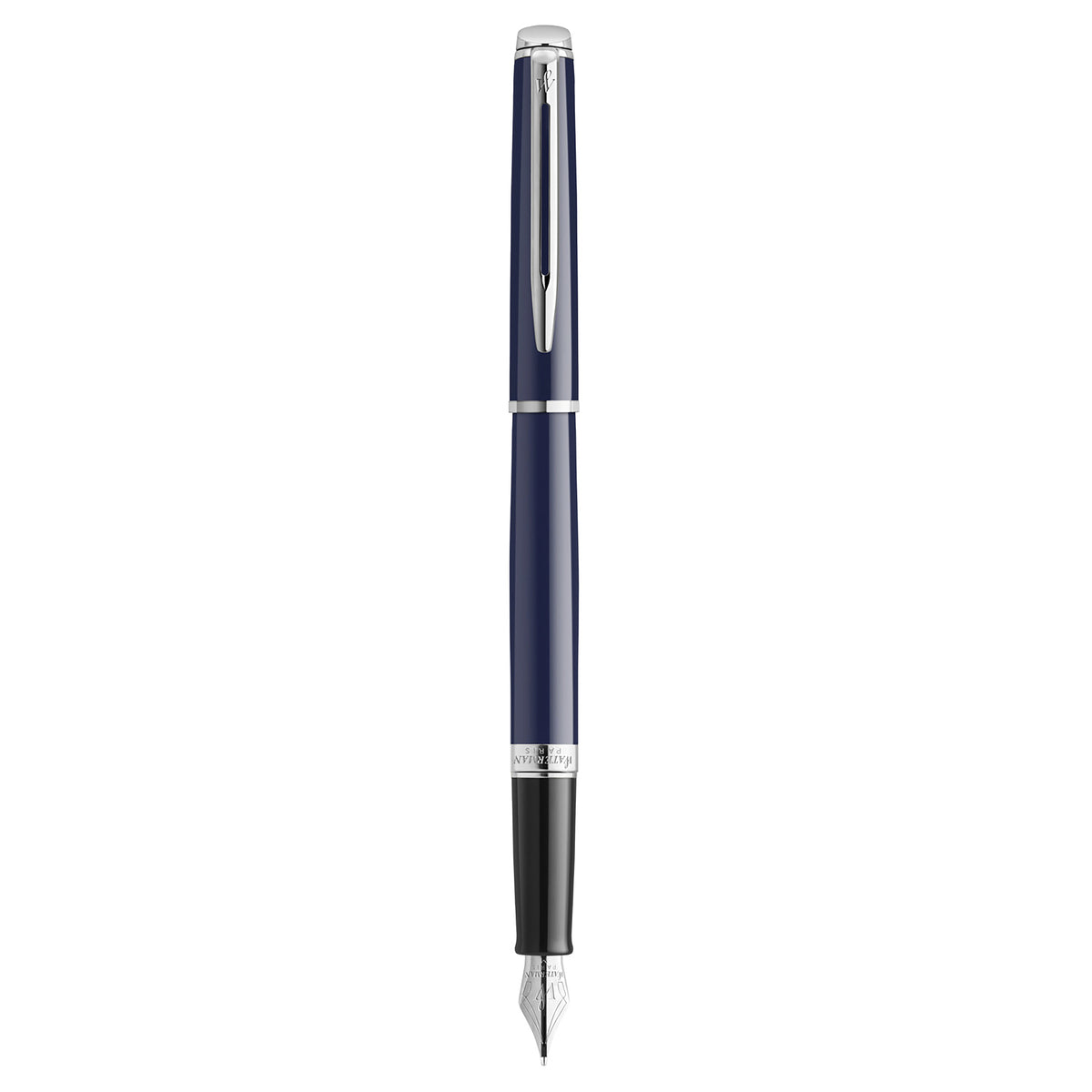 Waterman Hemisphere Blue Lacquer Chrome Trim Fountain Pen Medium Nib