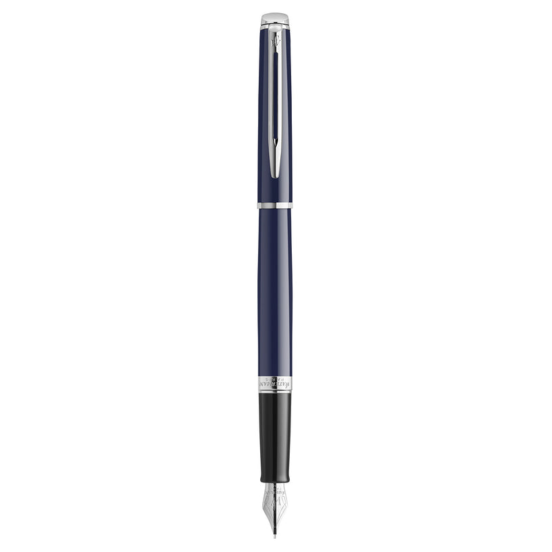 Waterman Hemisphere Blue Lacquer Chrome Trim Fountain Pen Medium Nib
