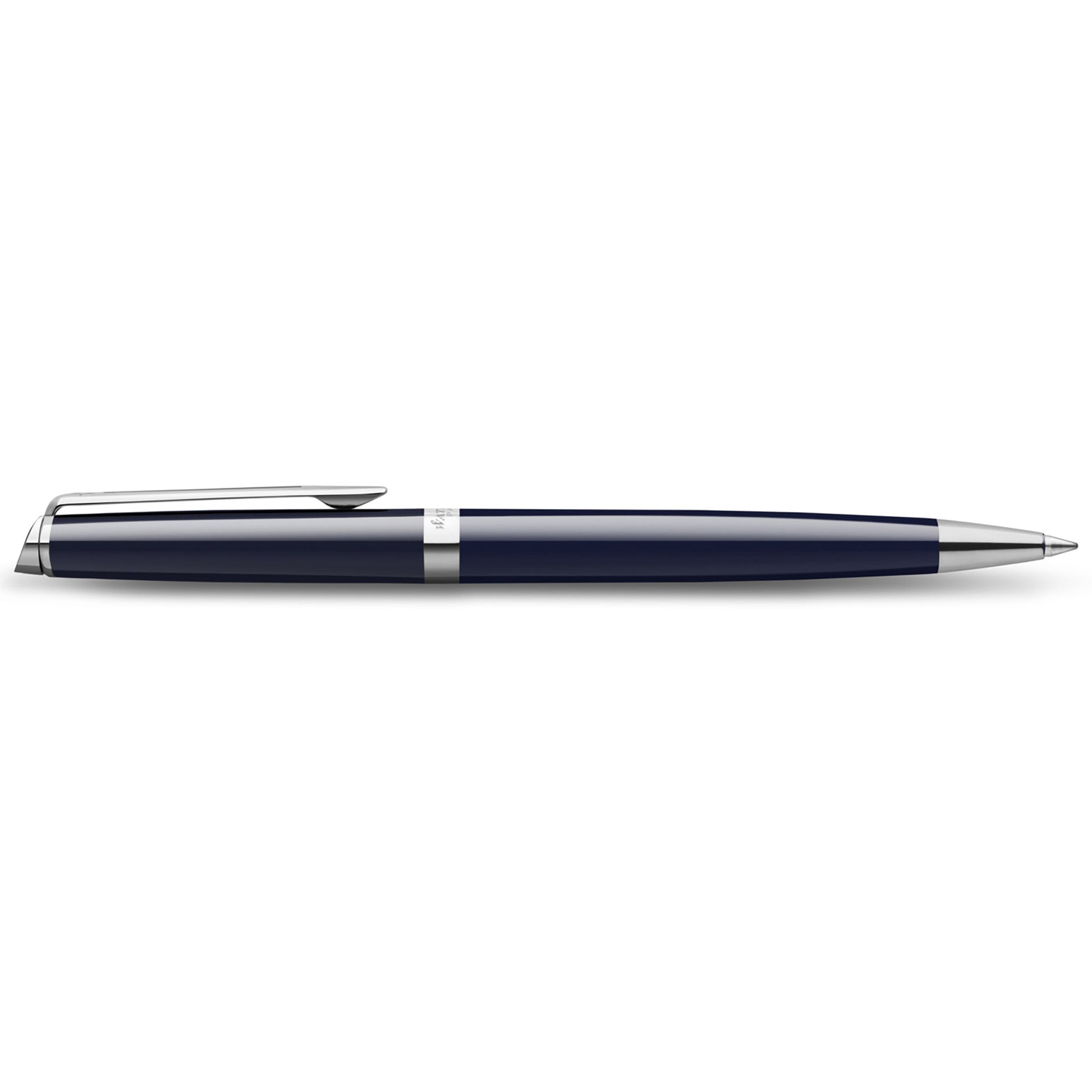 Waterman Hemisphere Blue Lacquer Chrome Trim Ballpoint Pen Medium Tip