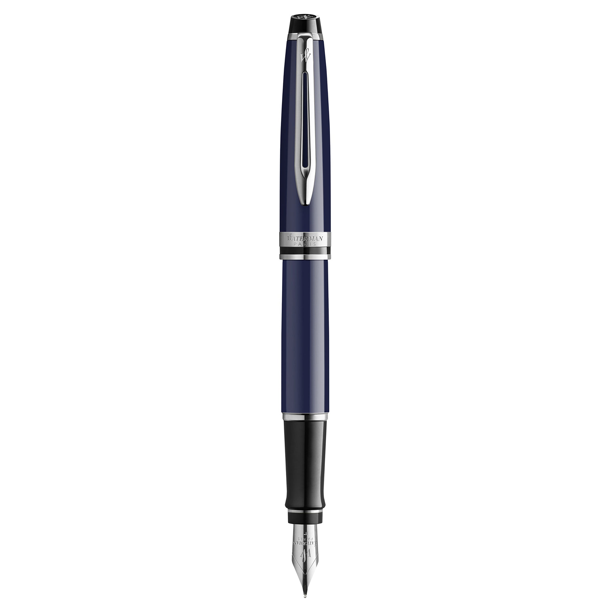 Waterman Expert Blue Lacquer Fountain Pen Medium Nib