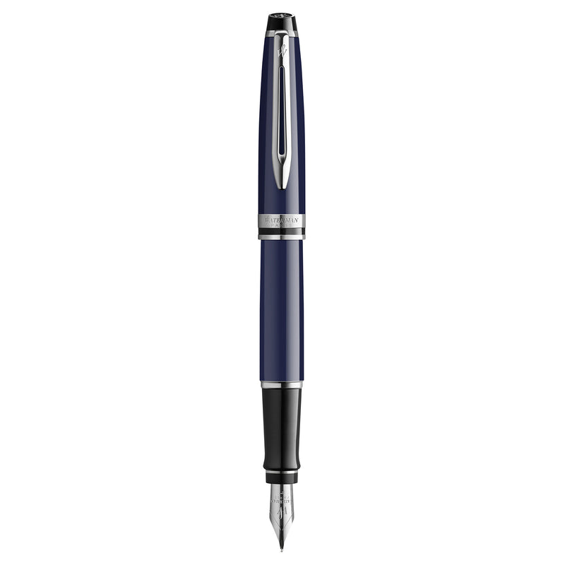 Waterman Expert Blue Lacquer Fountain Pen Medium Nib