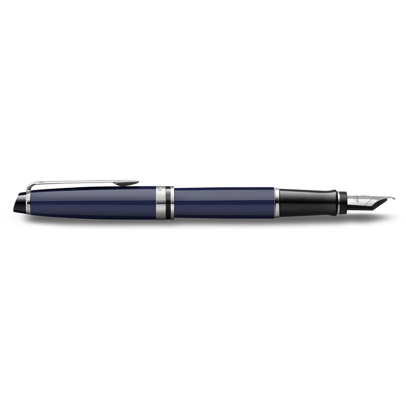 Waterman Expert Blue Lacquer Fountain Pen Medium Nib