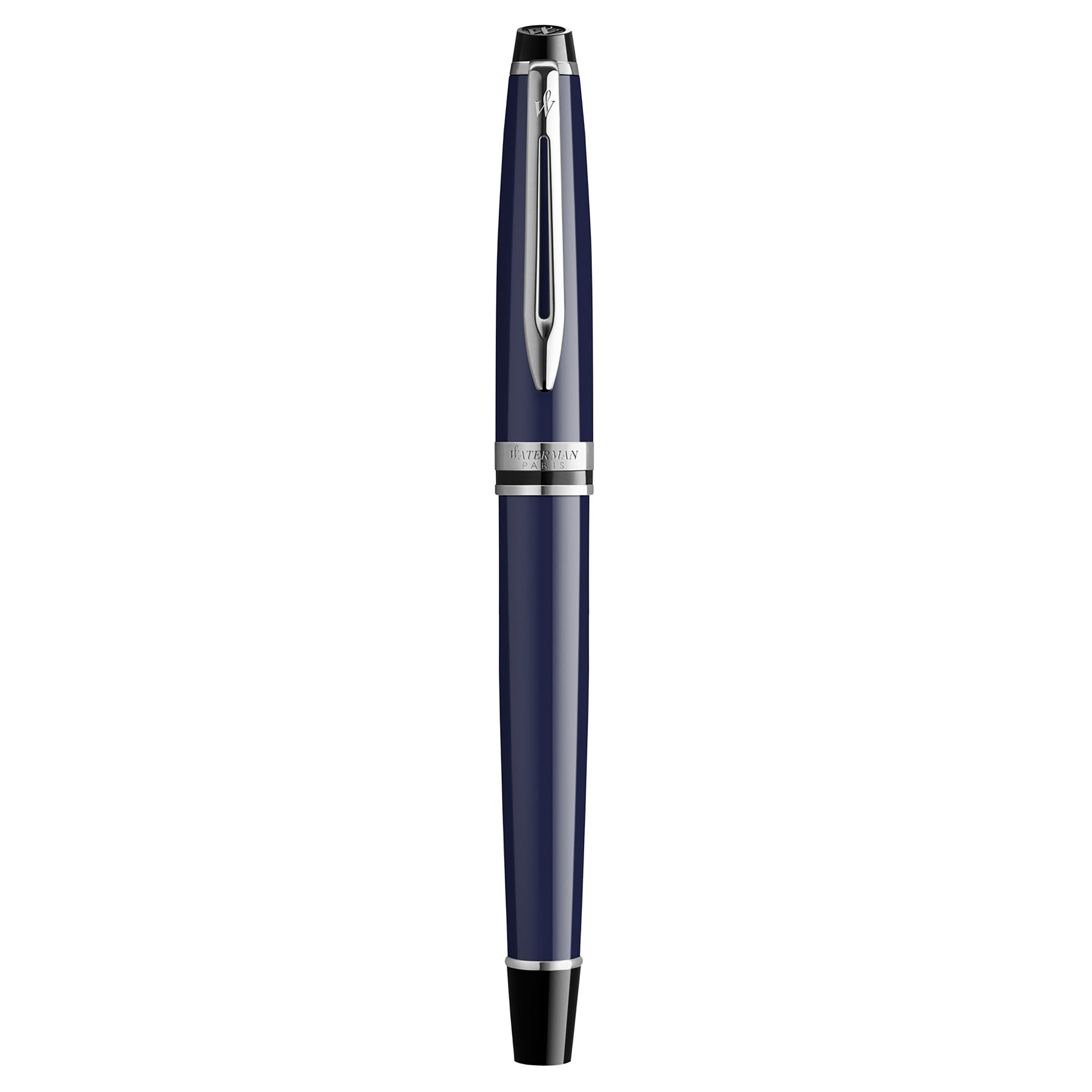Waterman Expert Blue Lacquer Fountain Pen Medium Nib
