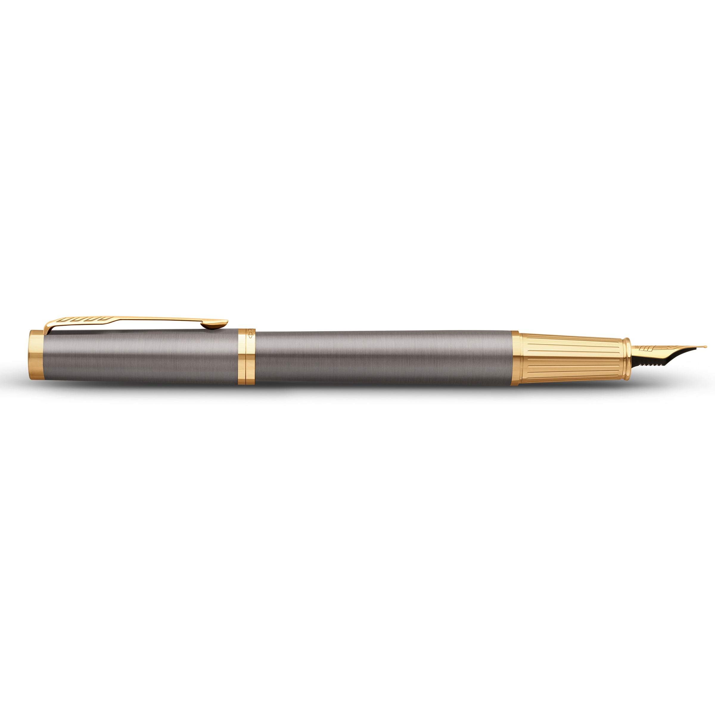 Parker Ingenuity Fountain Pen Grey Lacquer and Gold Trim Fine Nib