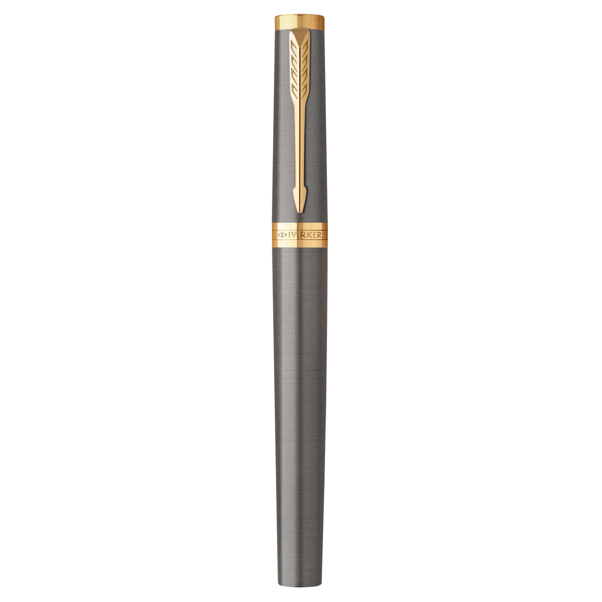 Parker Ingenuity Fountain Pen Grey Lacquer and Gold Trim Fine Nib