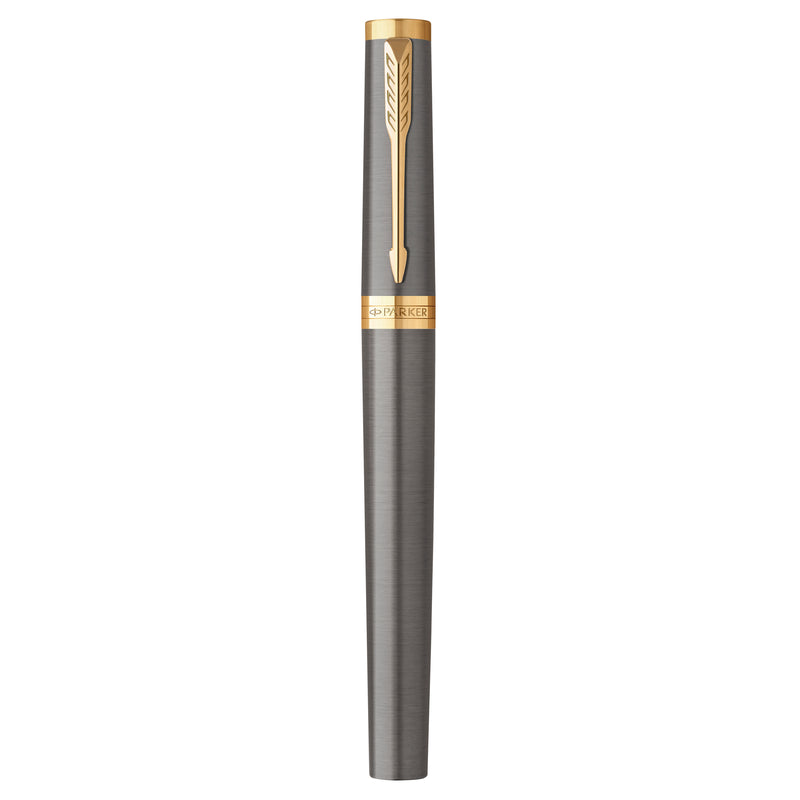 Parker Ingenuity Fountain Pen Grey Lacquer and Gold Trim Fine Nib