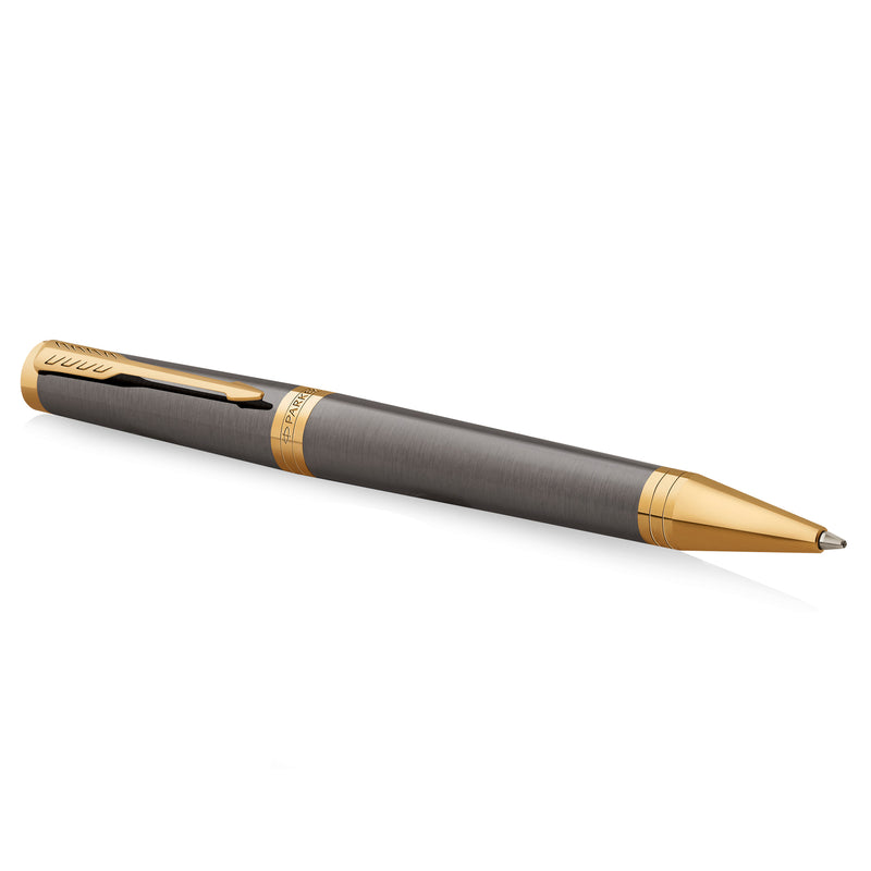 Parker Ingenuity Ballpoint Pen Grey Lacquer and Gold Trim Medium Tip