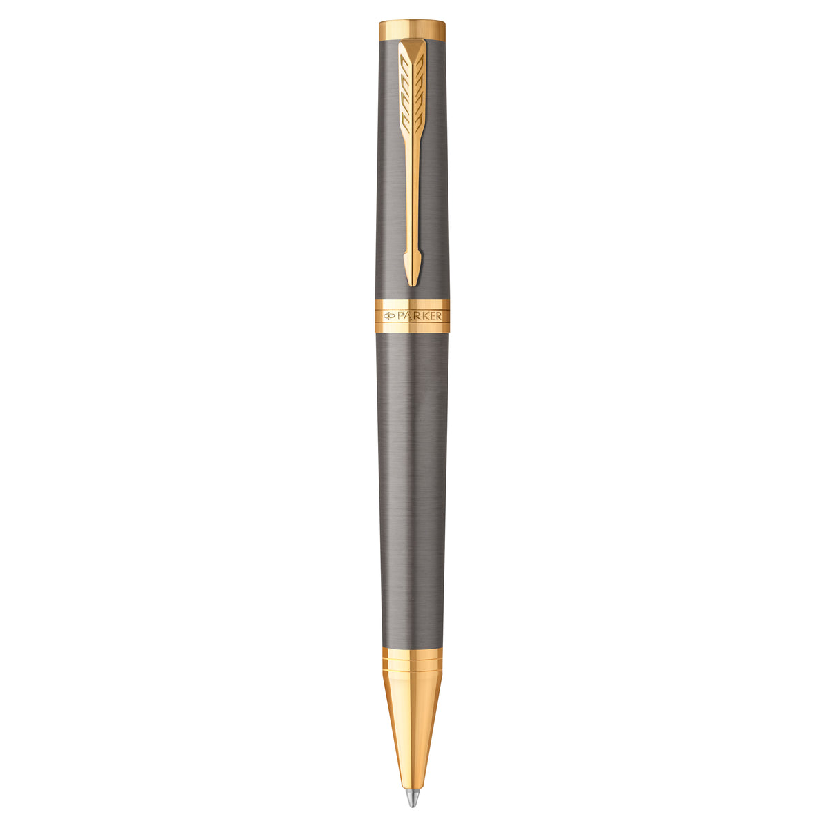 Parker Ingenuity Ballpoint Pen Grey Lacquer and Gold Trim Medium Tip