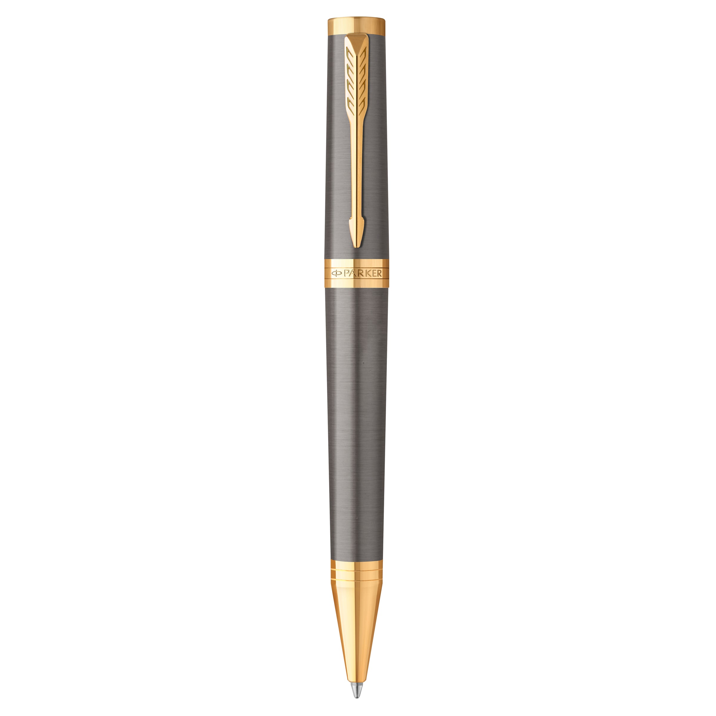 Parker Ingenuity Ballpoint Pen Grey Lacquer and Gold Trim Medium Tip