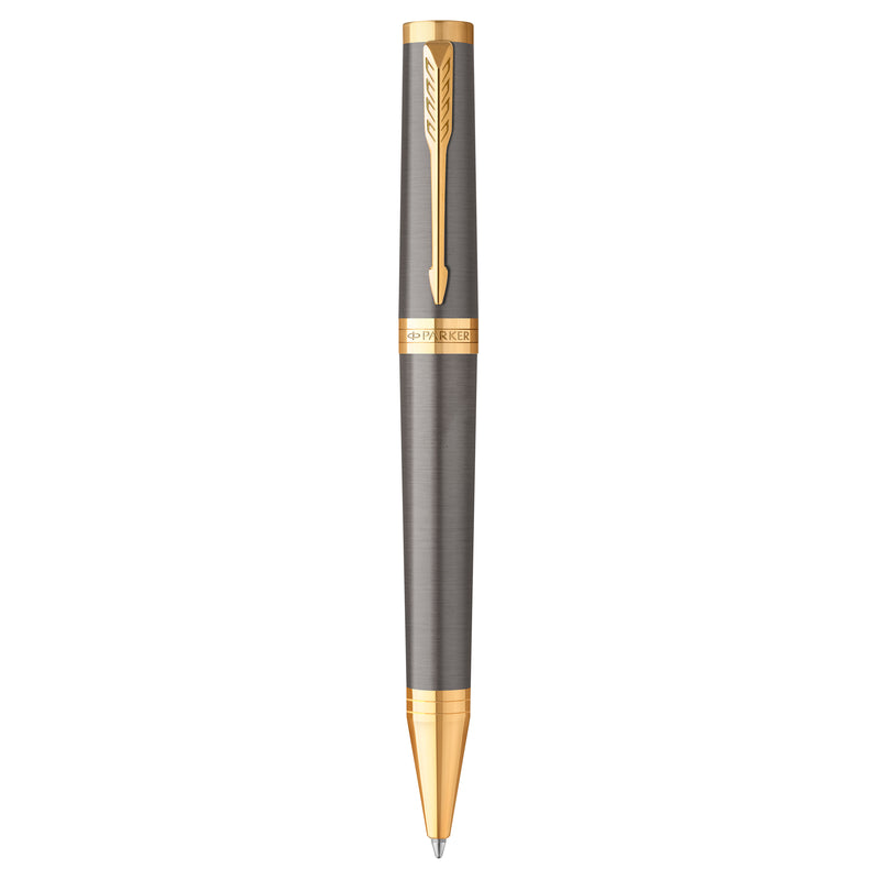 Parker Ingenuity Ballpoint Pen Grey Lacquer and Gold Trim Medium Tip