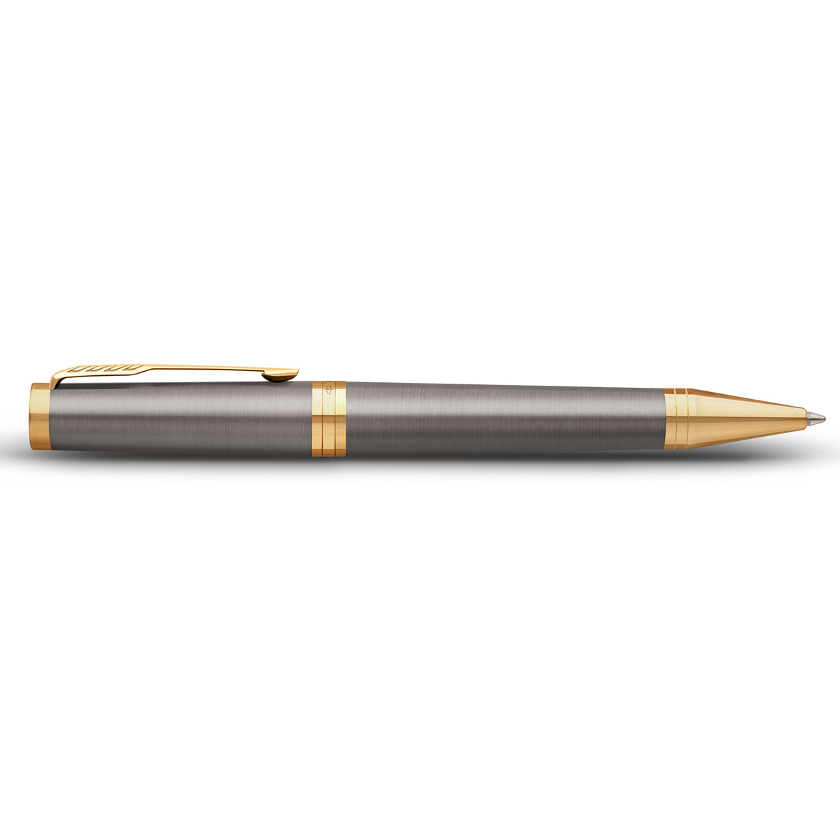 Parker Ingenuity Ballpoint Pen Grey Lacquer and Gold Trim Medium Tip