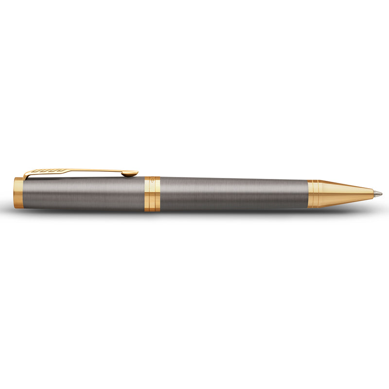 Parker Ingenuity Ballpoint Pen Grey Lacquer and Gold Trim Medium Tip