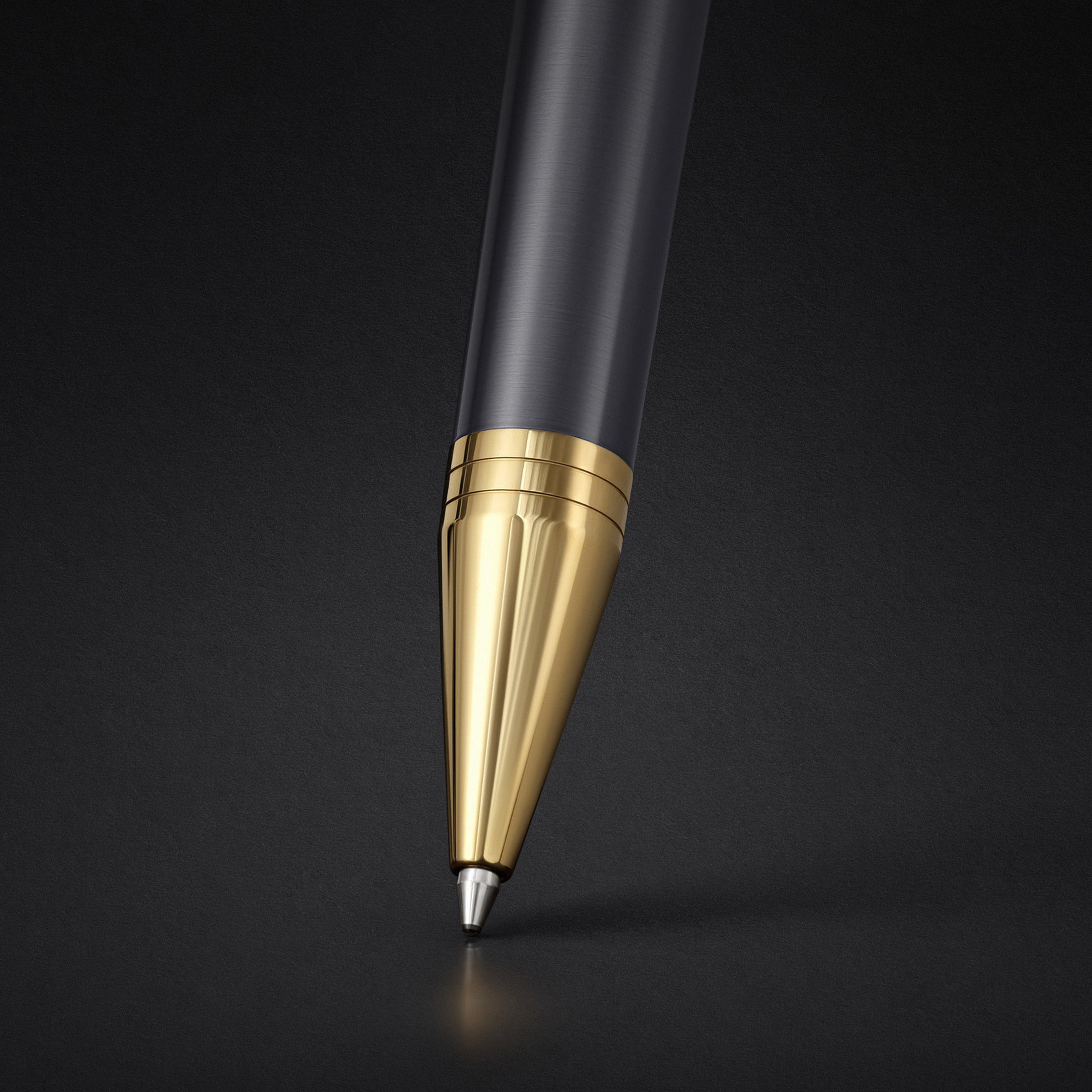 Parker Ingenuity Ballpoint Pen Grey Lacquer and Gold Trim Medium Tip