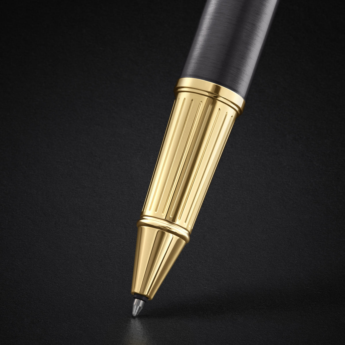 Parker Ingenuity Ballpoint Pen Grey Lacquer and Gold Trim Medium Tip