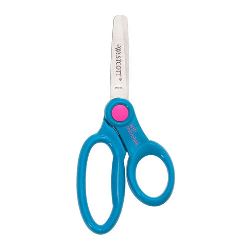 Westcott Kids Anti-Microbial Scissors 127mm (5”) Blunt Tip Blue Box of 30