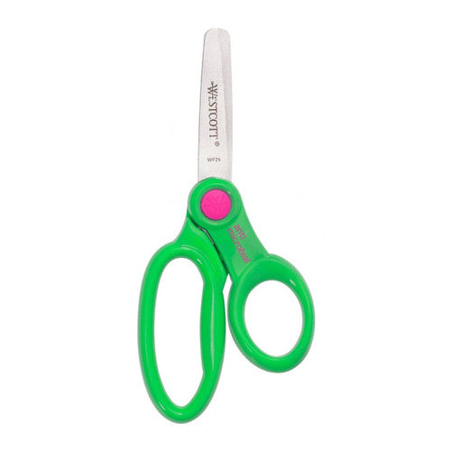 Westcott Kids Anti-Microbial Scissors 127mm (5”) Blunt Tip Green Box of 30