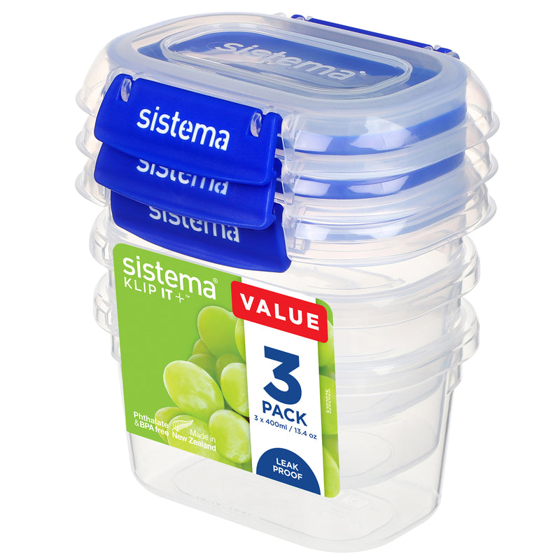 Sistema Klip It Plus 400ml container with airtight leak-proof clip lid