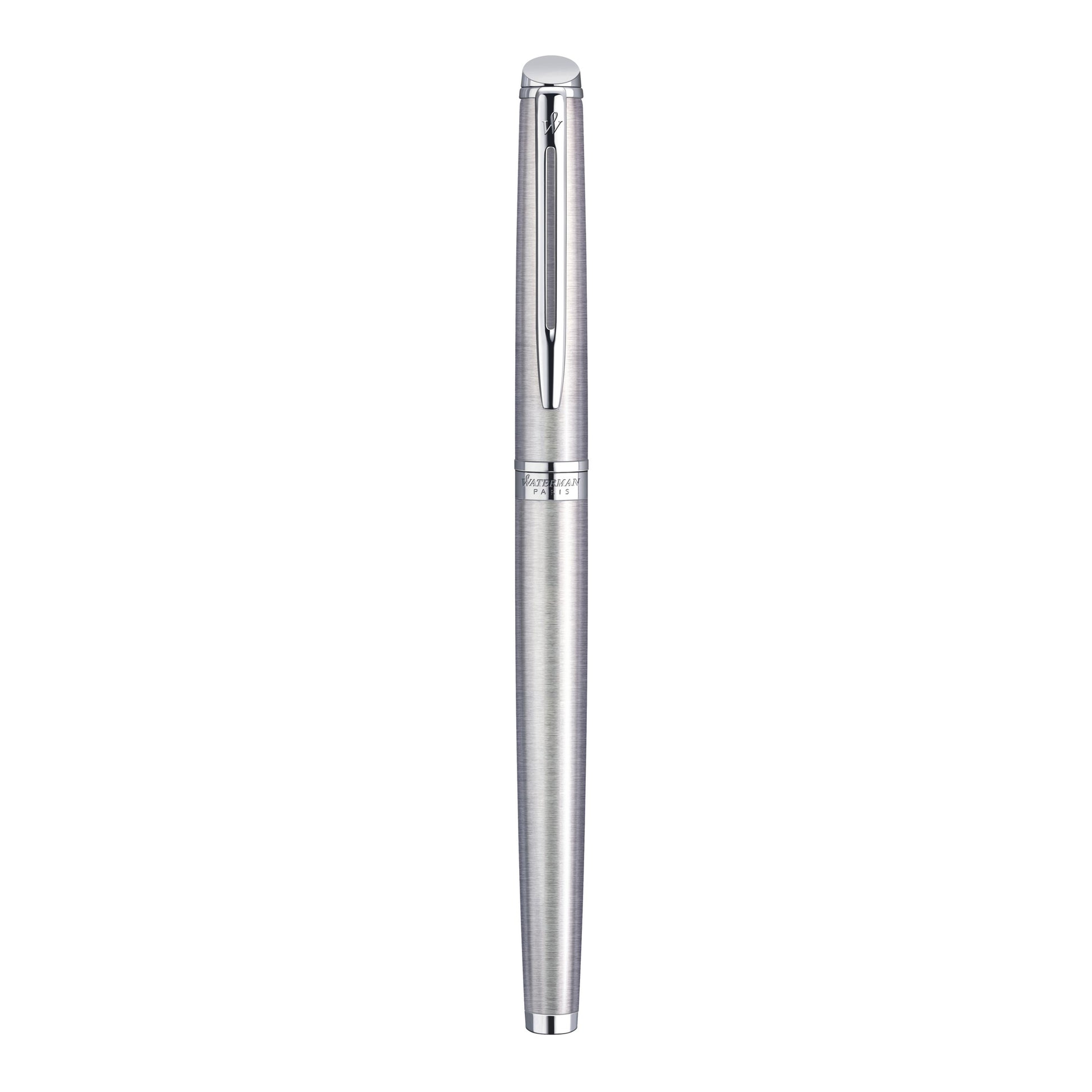 Waterman Hemisphere Stainless Steel Chrome Trim Fountain Pen in Box