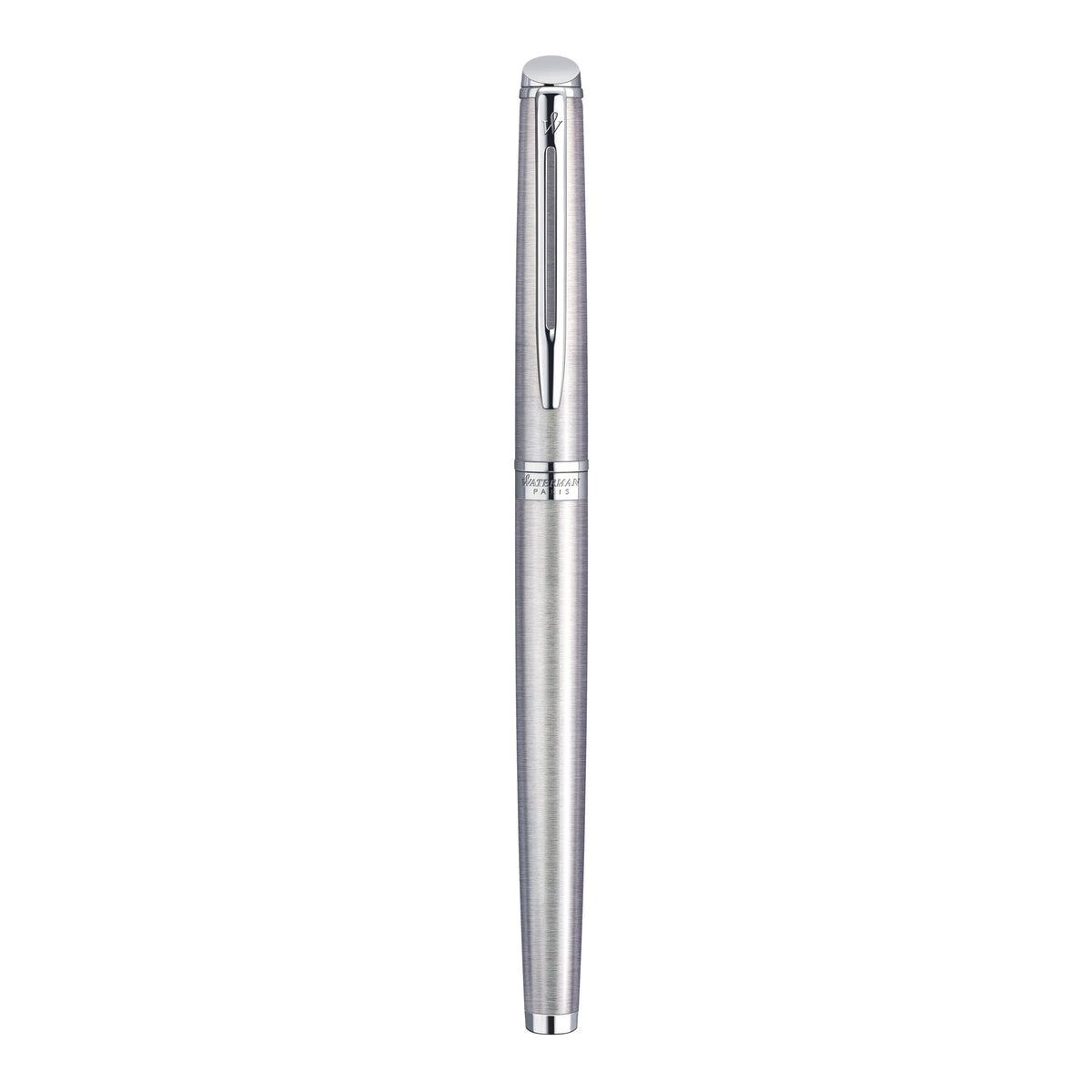 Waterman Hemisphere Stainless Steel Chrome Trim Fountain Pen in Box