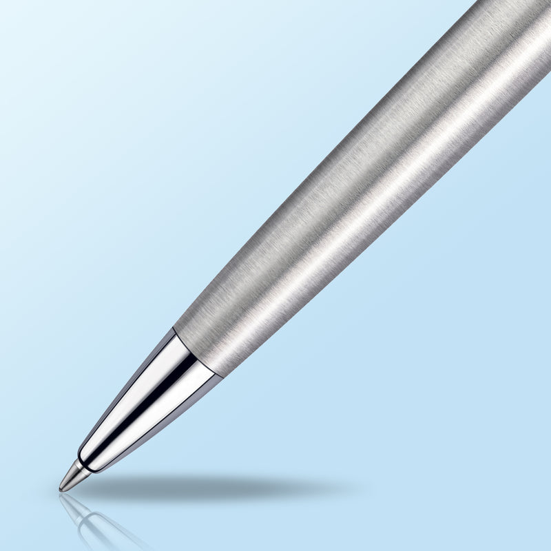 Waterman Hemisphere Stainless Steel Chrome Trim Ballpoint Pen in Box