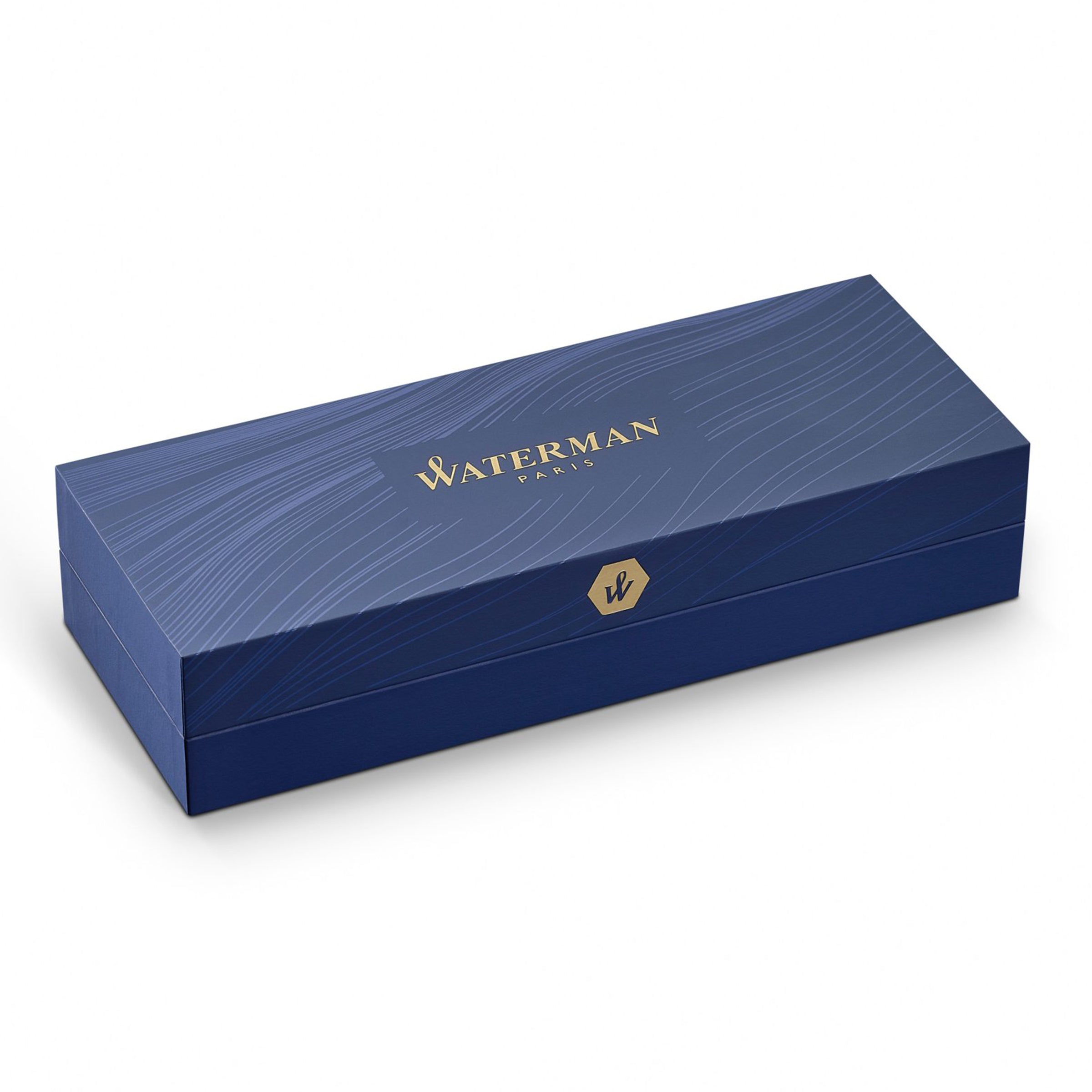 Waterman Hemisphere Stainless Steel Chrome Trim Ballpoint Pen in Box