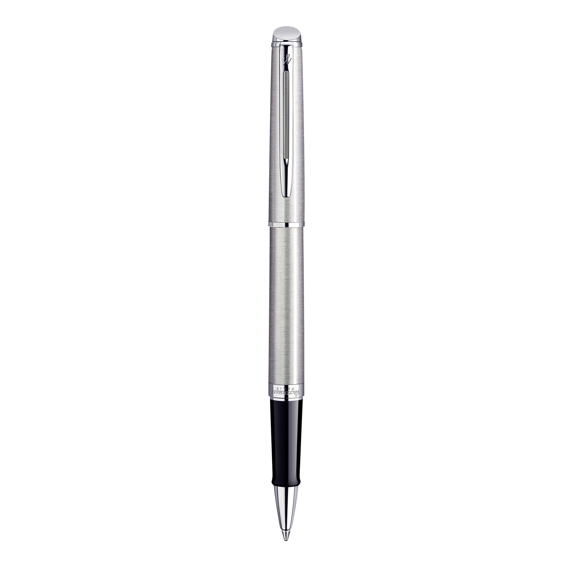 Waterman Hemisphere Stainless Steel Chrome Trim Rollerball Pen in Box