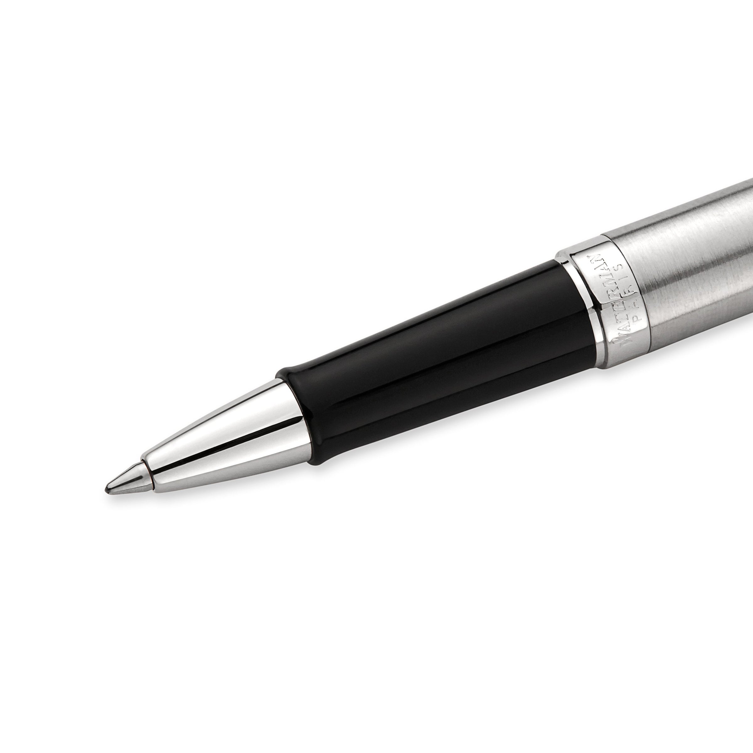 Waterman Hemisphere Stainless Steel Chrome Trim Rollerball Pen in Box