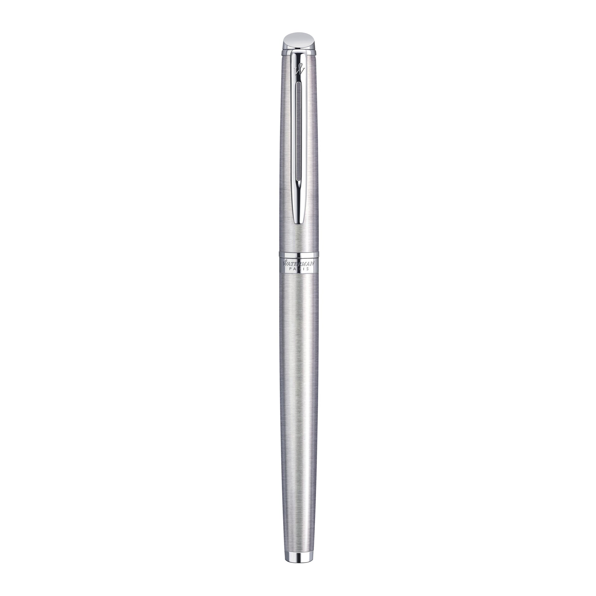 Waterman Hemisphere Stainless Steel Chrome Trim Rollerball Pen in Box