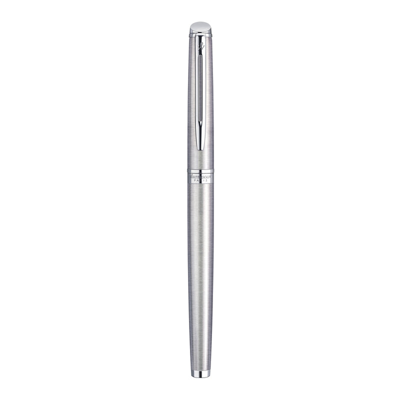 Waterman Hemisphere Stainless Steel Chrome Trim Rollerball Pen in Box