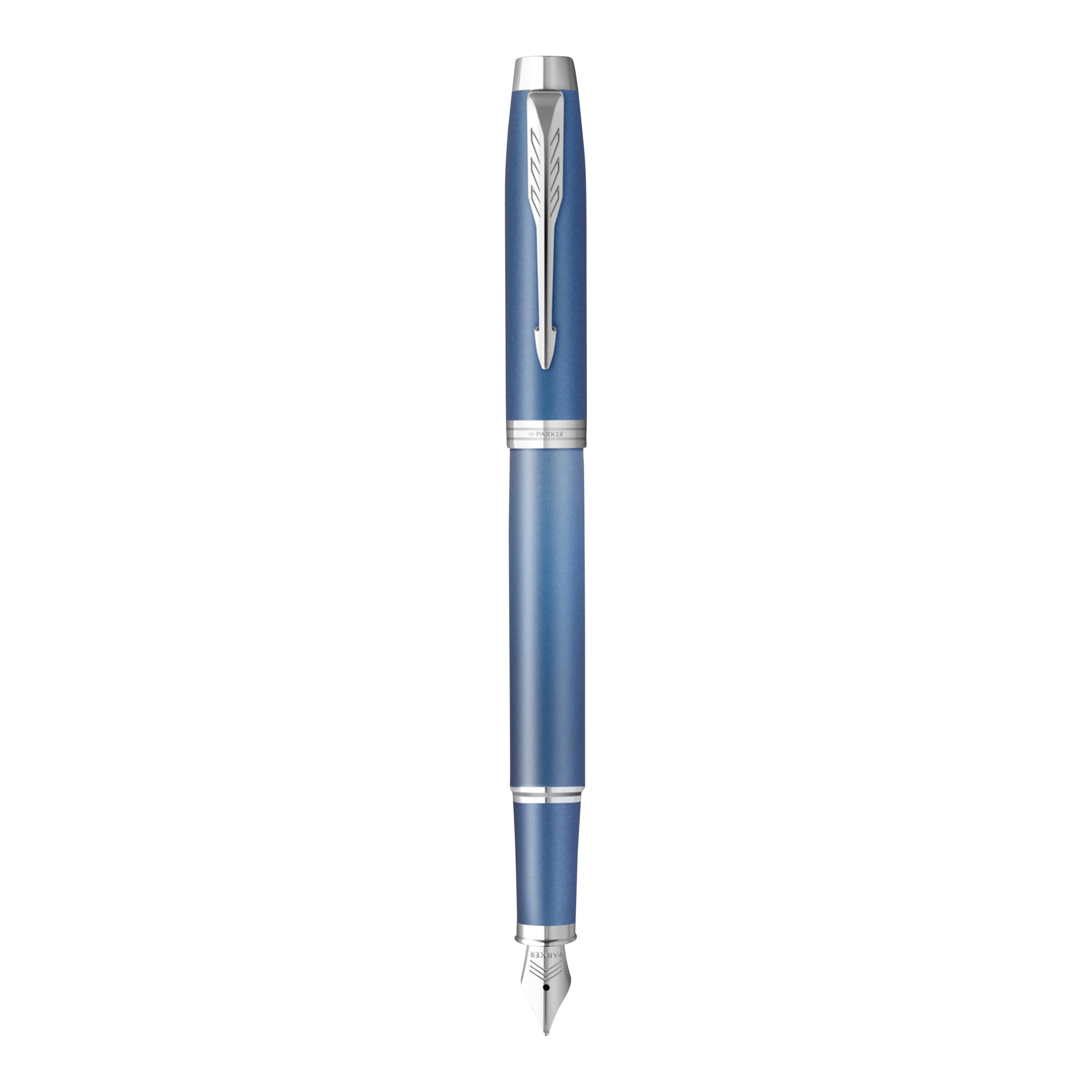 Parker IM Writing Rituals Fountain Pen Blue Lacquer and Chrome Trim Medium Nib