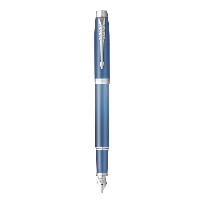 Parker IM Writing Rituals Fountain Pen Blue Lacquer and Chrome Trim Medium Nib