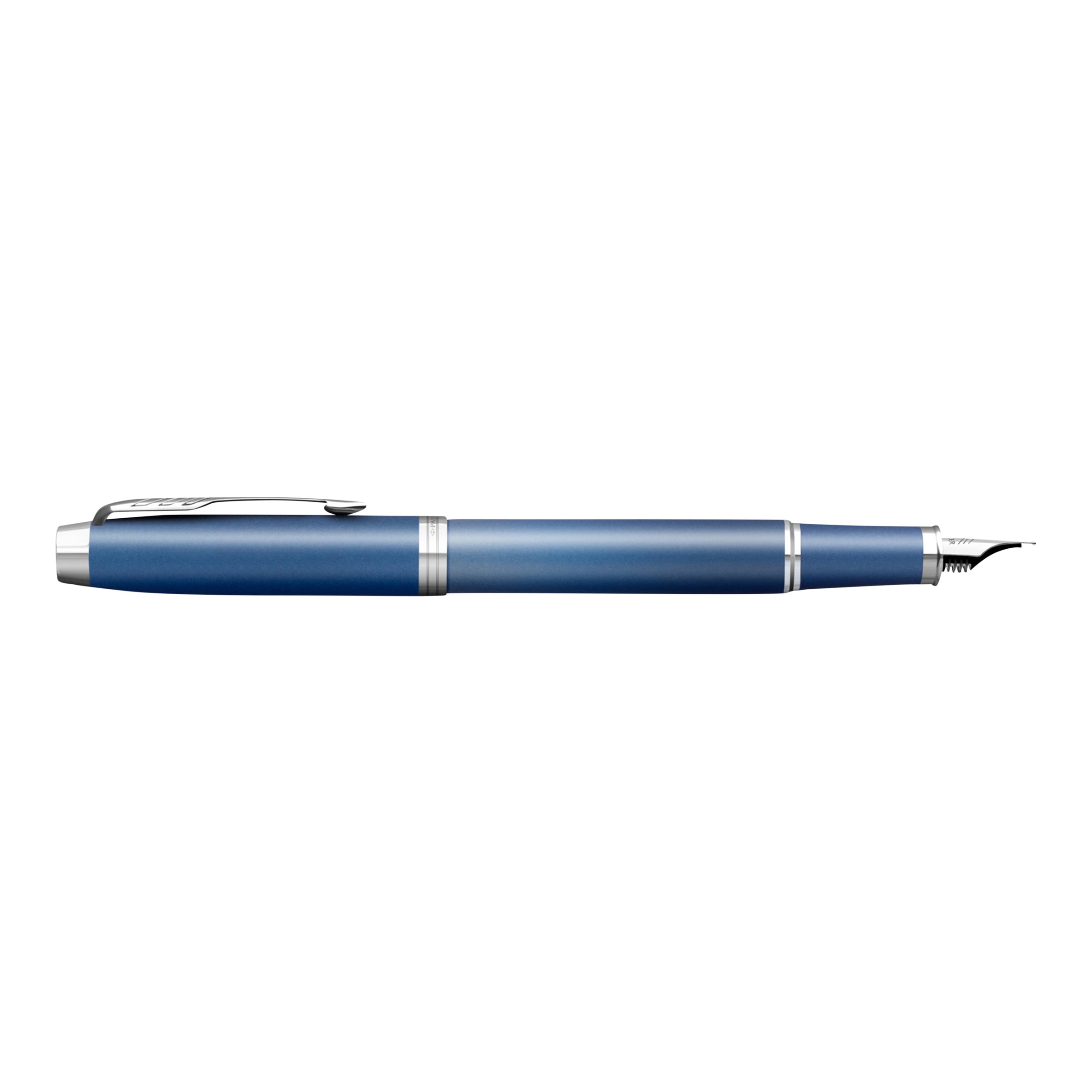 Parker IM Writing Rituals Fountain Pen Blue Lacquer and Chrome Trim Medium Nib