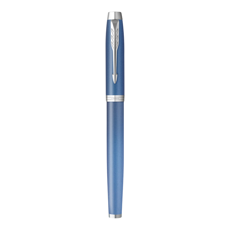 Parker IM Writing Rituals Fountain Pen Blue Lacquer and Chrome Trim Medium Nib
