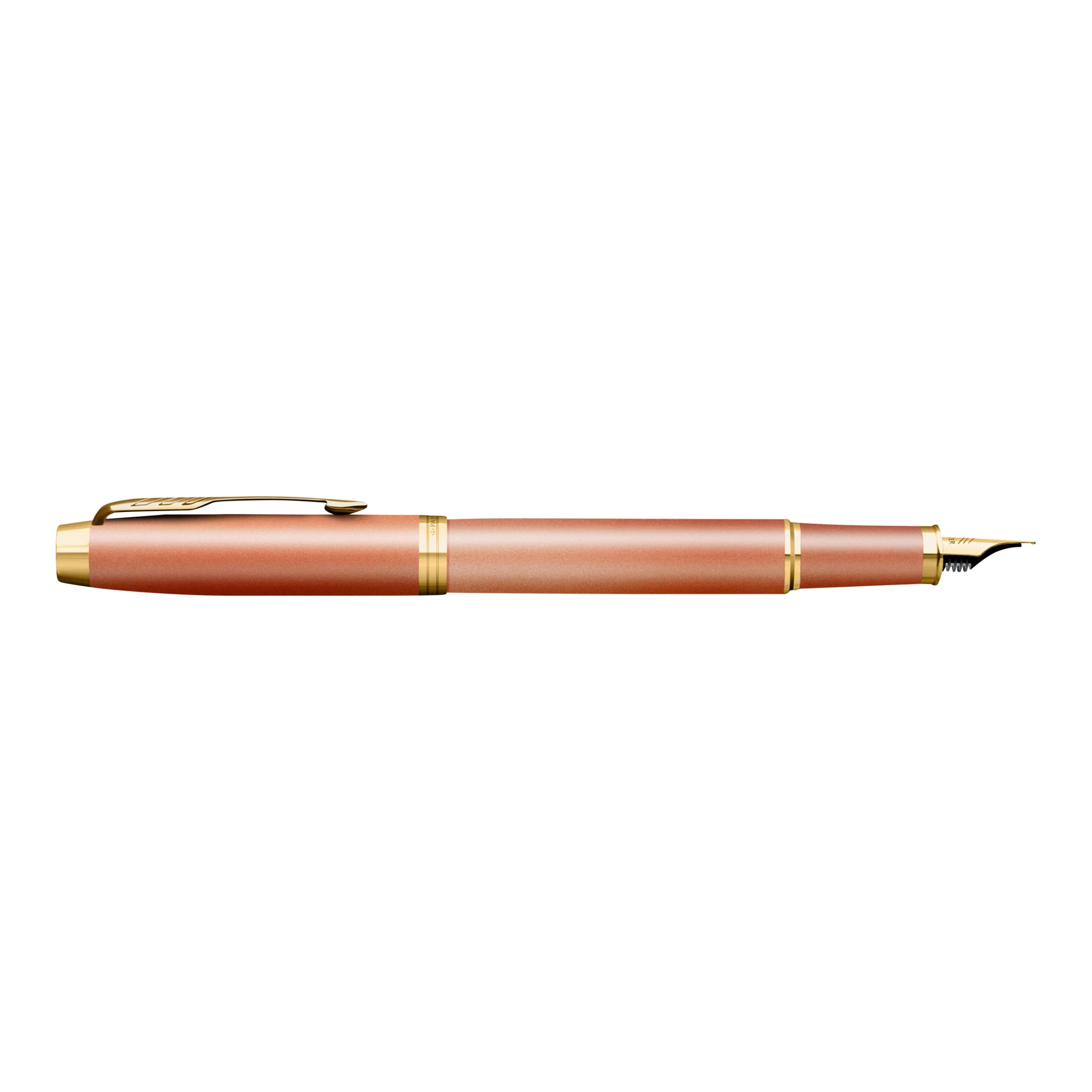 Parker IM Writing Rituals Fountain Pen Orange Lacquer and Gold Trim Medium Nib