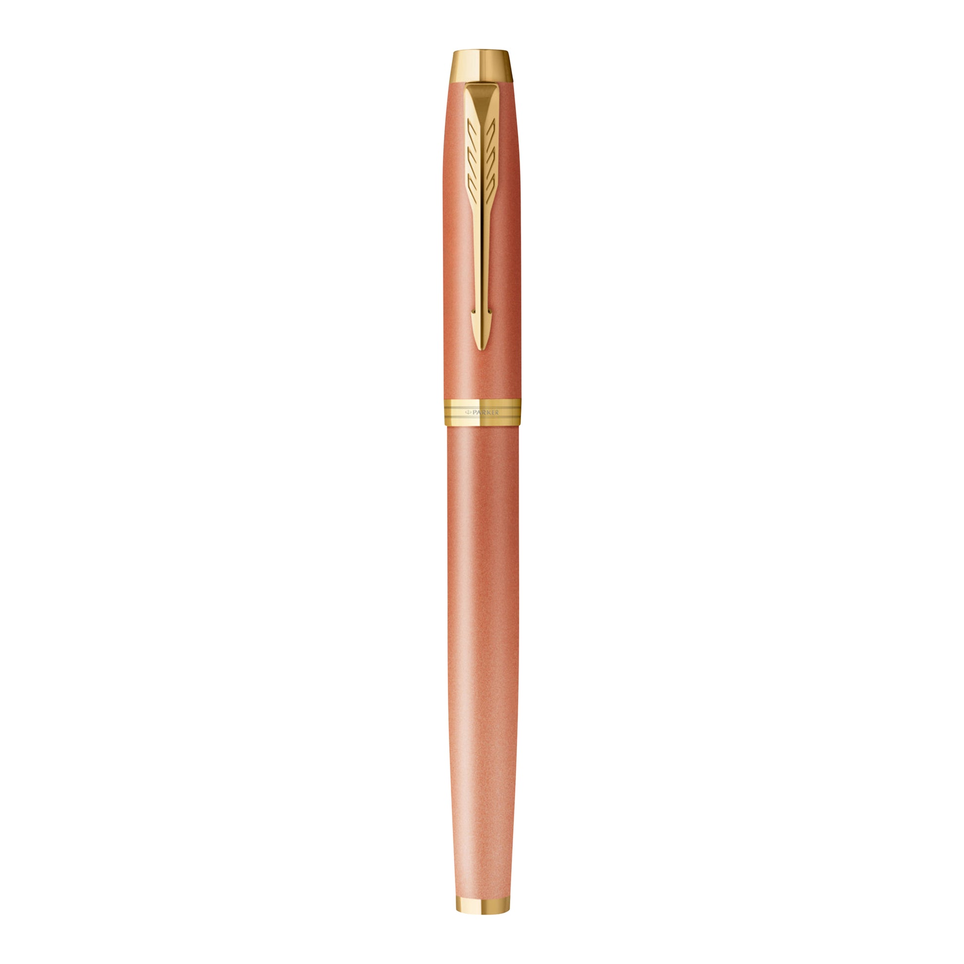 Parker IM Writing Rituals Fountain Pen Orange Lacquer and Gold Trim Medium Nib