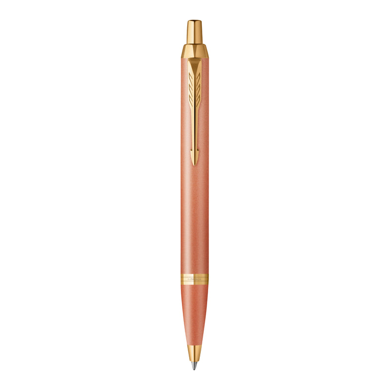 Parker IM Writing Rituals Ballpoint Pen Orange Lacquer and Gold Trim Medium Tip