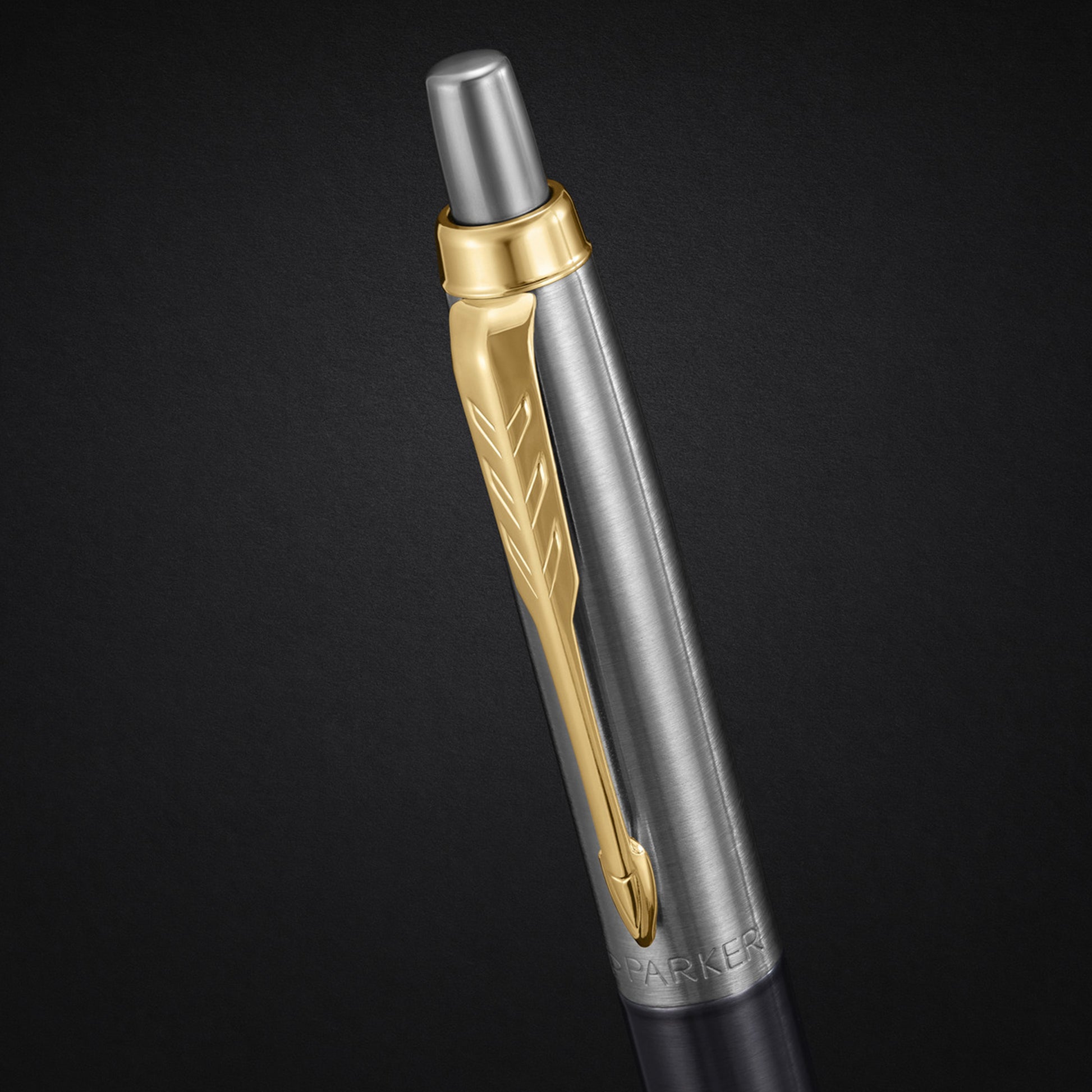 Parker Jotter Ballpoint Pen Grey Lacquer with Gold Trim Medium Tip