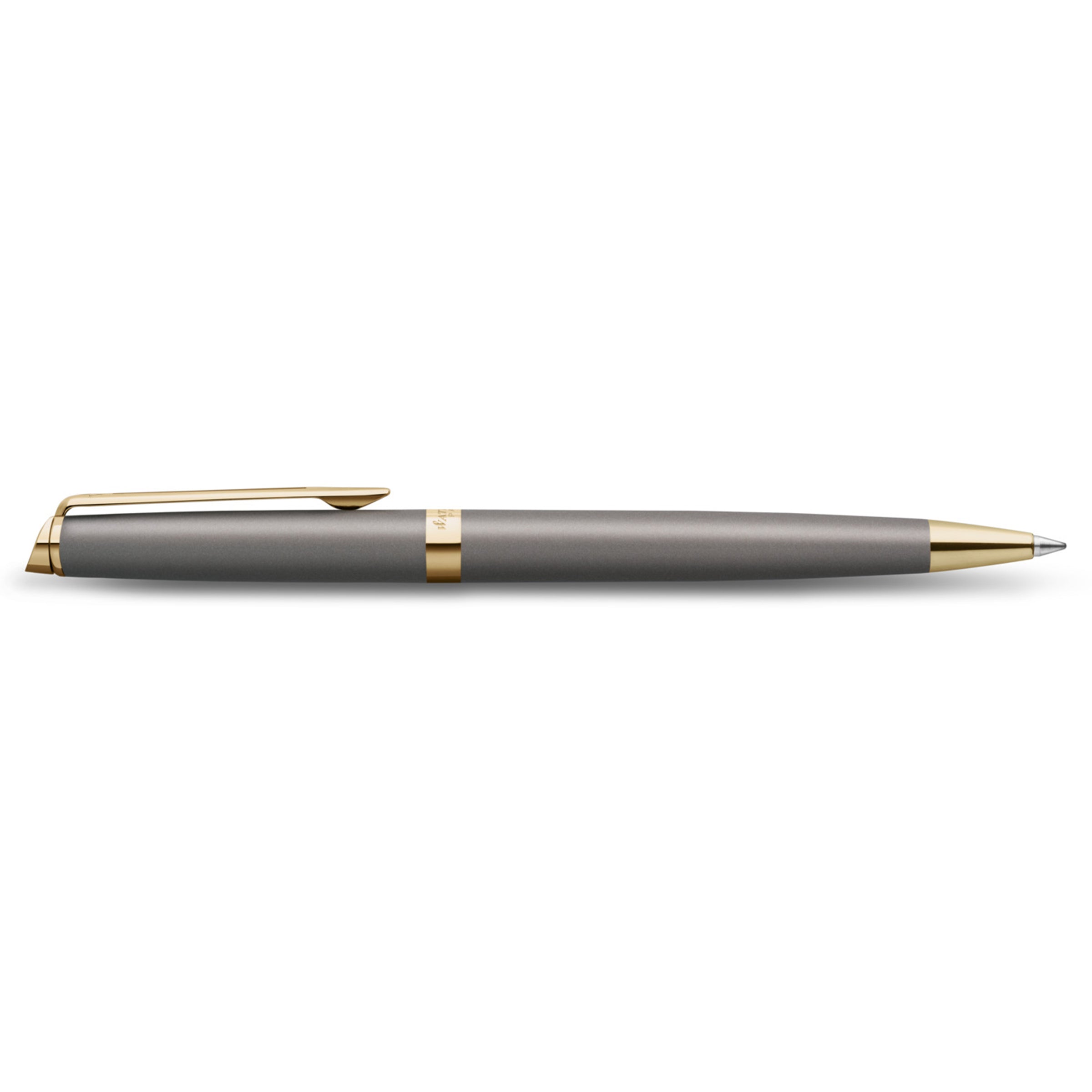 Waterman Hemisphere Metallic Grey Gold Trim Ballpoint Pen Medium Tip