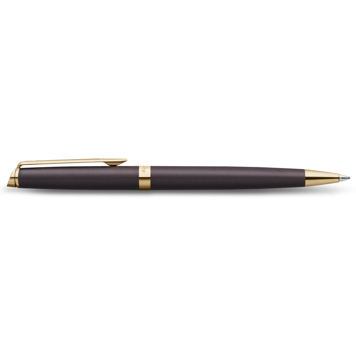 Waterman Hemisphere Metallic Black Gold Trim Ballpoint Pen Medium