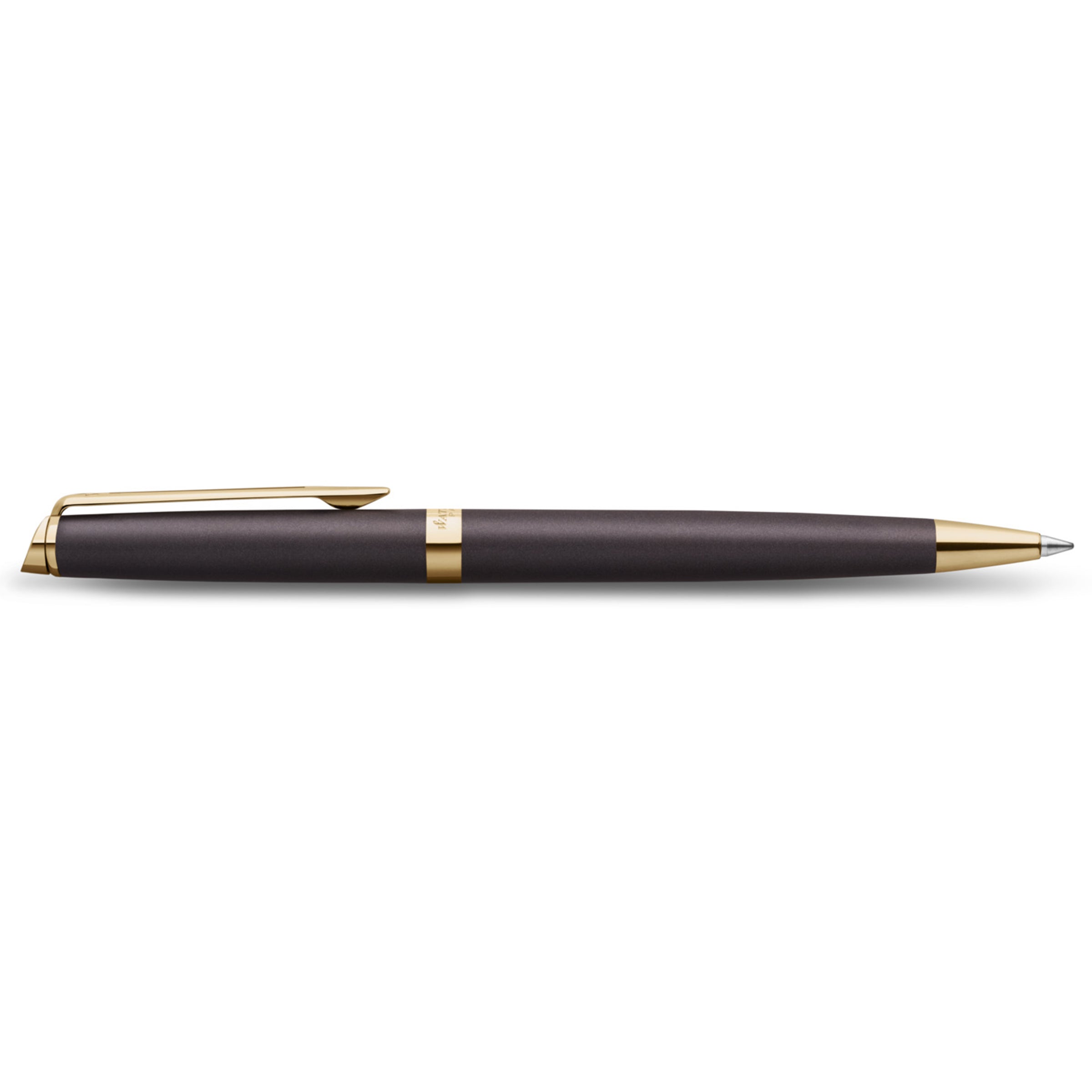 Waterman Hemisphere Metallic Black Gold Trim Ballpoint Pen Medium