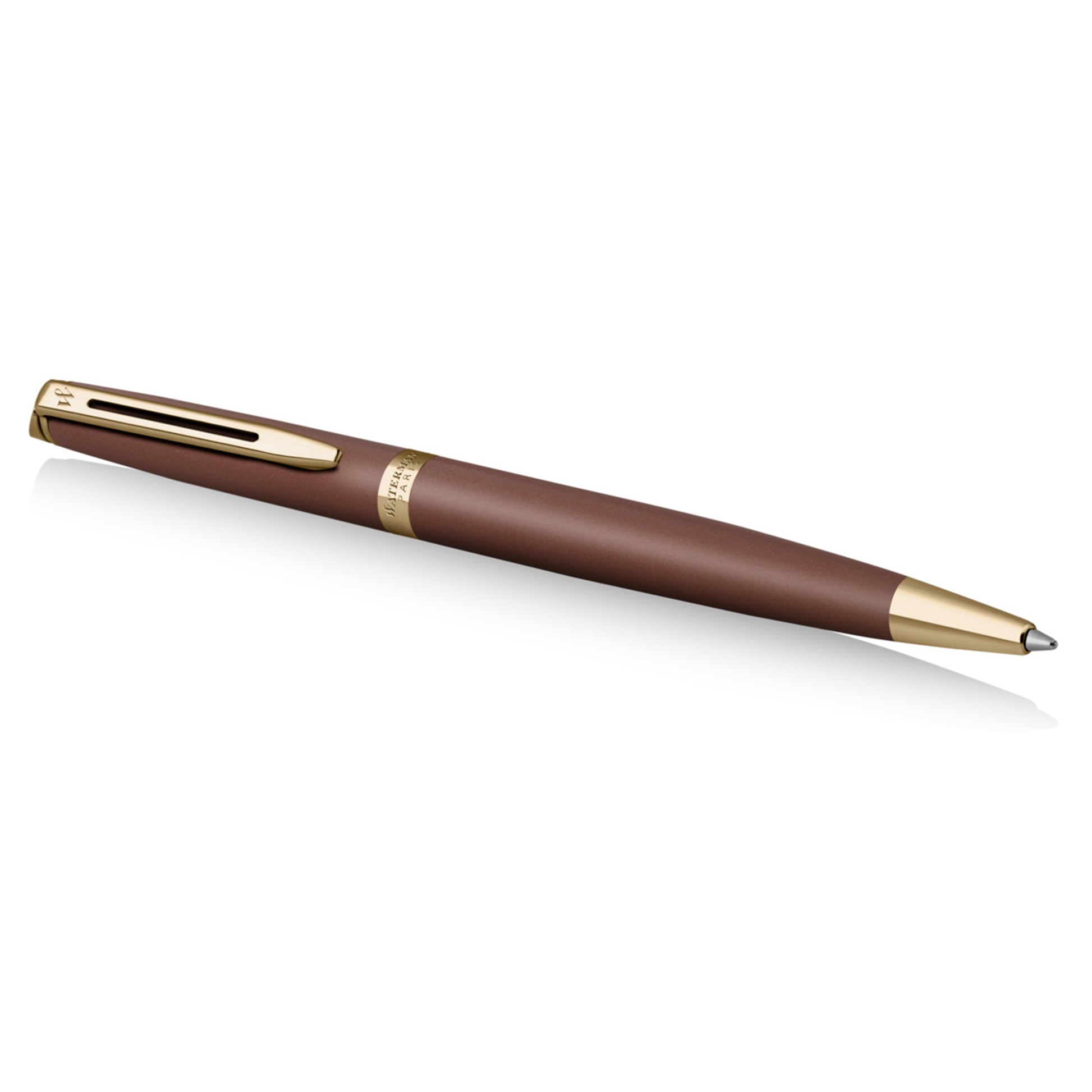 Waterman Hemisphere Metallic Copper Gold Trim Ballpoint Pen Medium