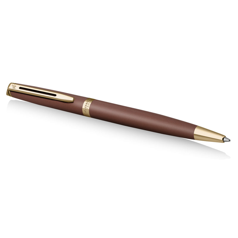 Waterman Hemisphere Metallic Copper Gold Trim Ballpoint Pen Medium