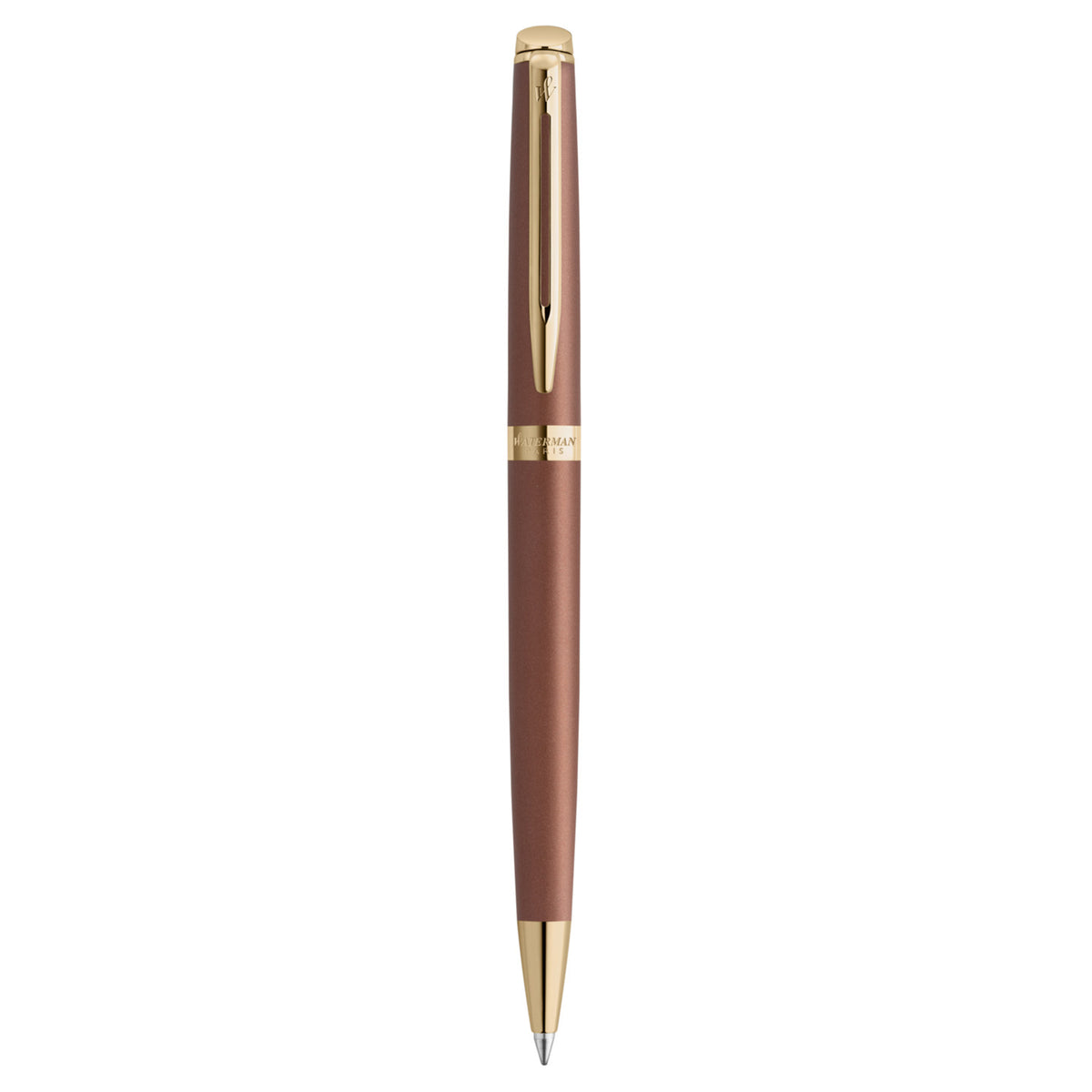 Waterman Hemisphere Metallic Copper Gold Trim Ballpoint Pen Medium