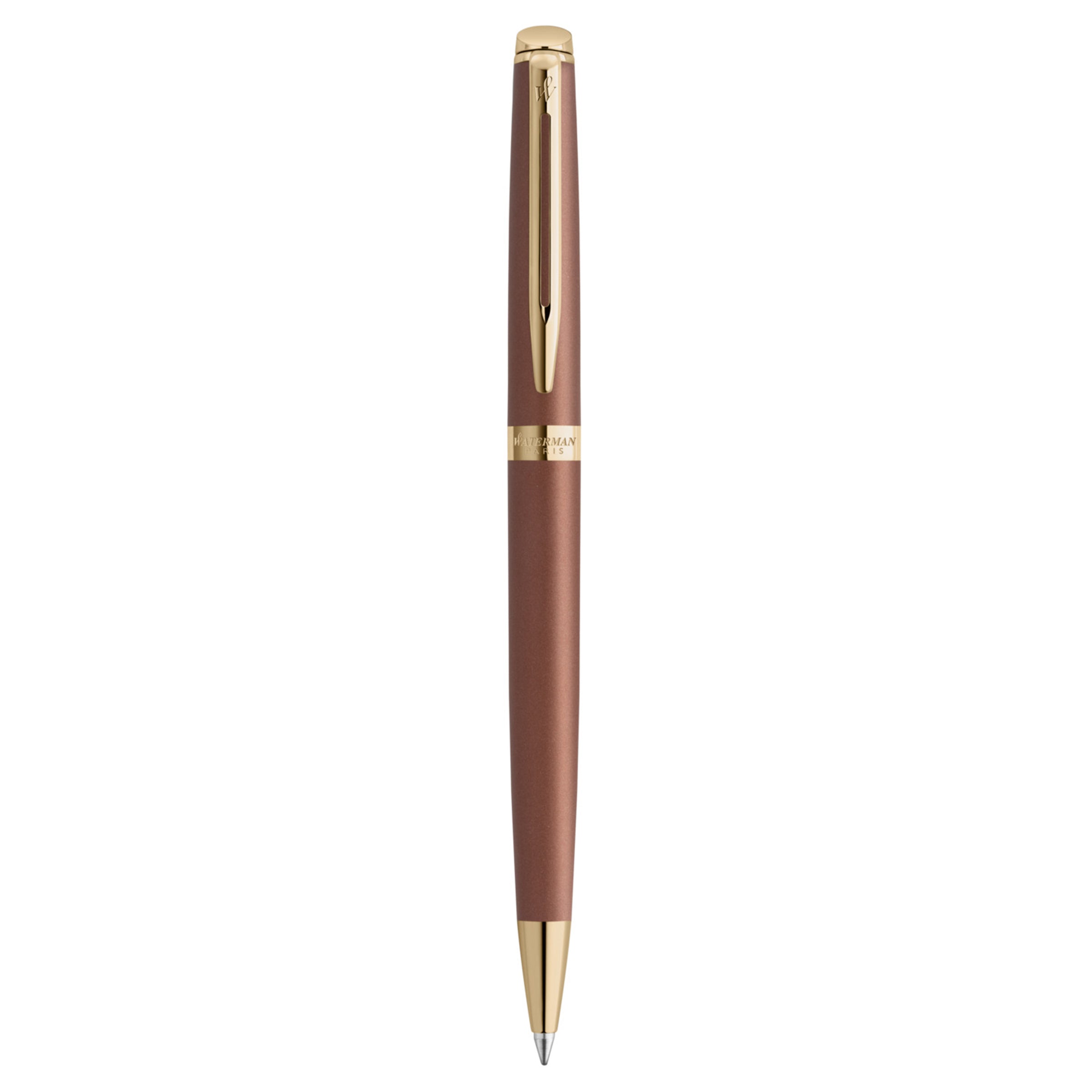 Waterman Hemisphere Metallic Copper Gold Trim Ballpoint Pen Medium