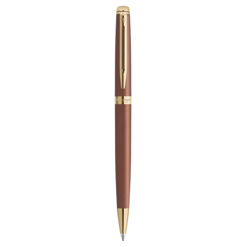 Waterman Hemisphere Metallic Copper Gold Trim Ballpoint Pen Medium