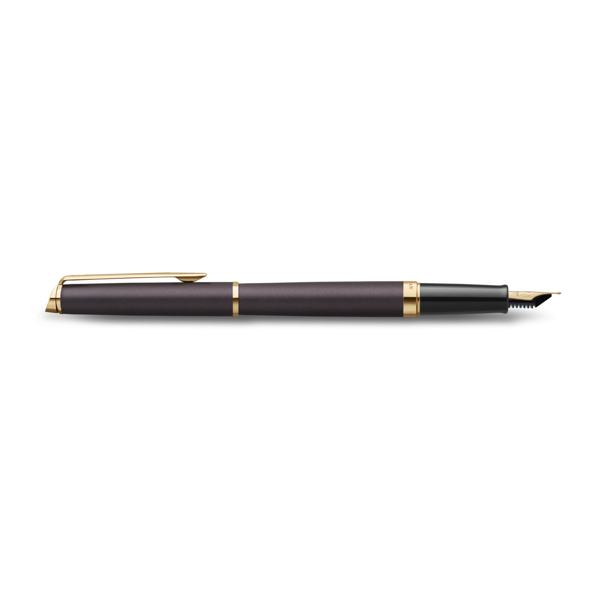 Waterman Hemisphere Metallic Black Gold Trim Fountain Pen Medium Nib