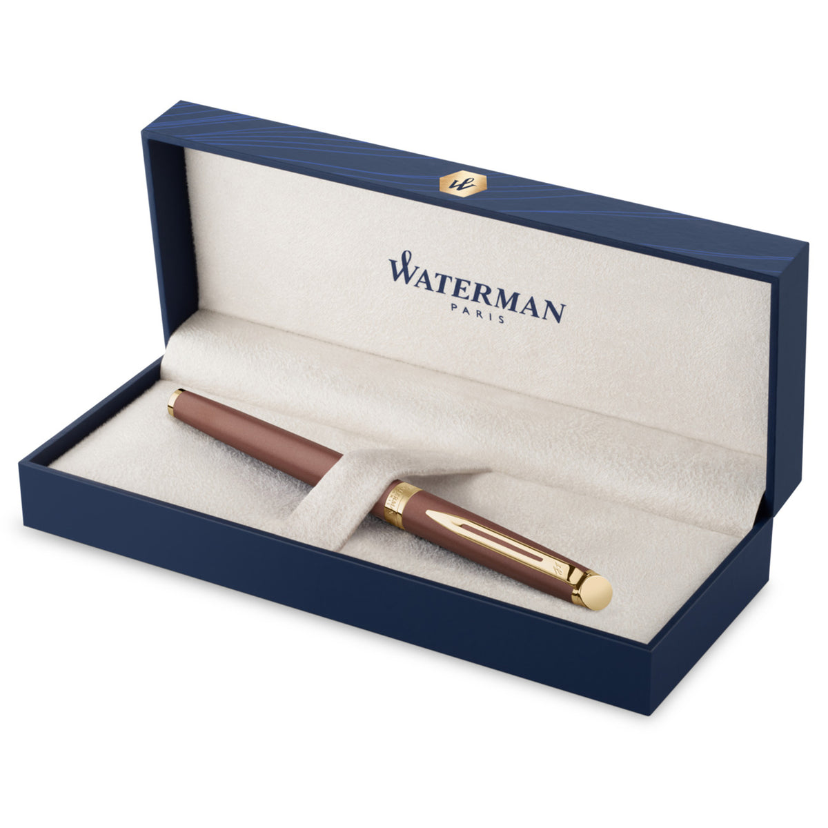 Waterman Hemisphere Metallic Copper Gold Trim Fountain Pen Medium Nib